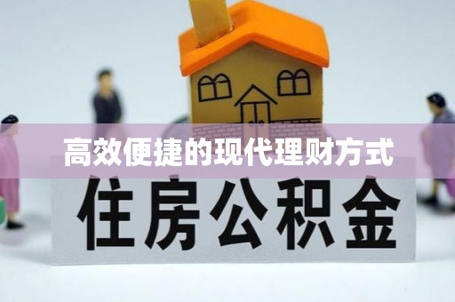 栾城高效便捷的现代理财方式
