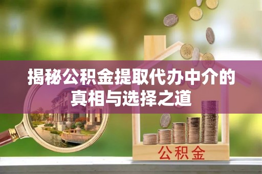 栾城揭秘公积金提取代办中介的真相与选择之道