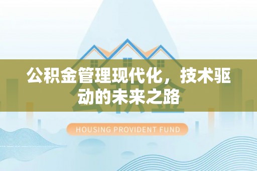 栾城公积金管理现代化，技术驱动的未来之路